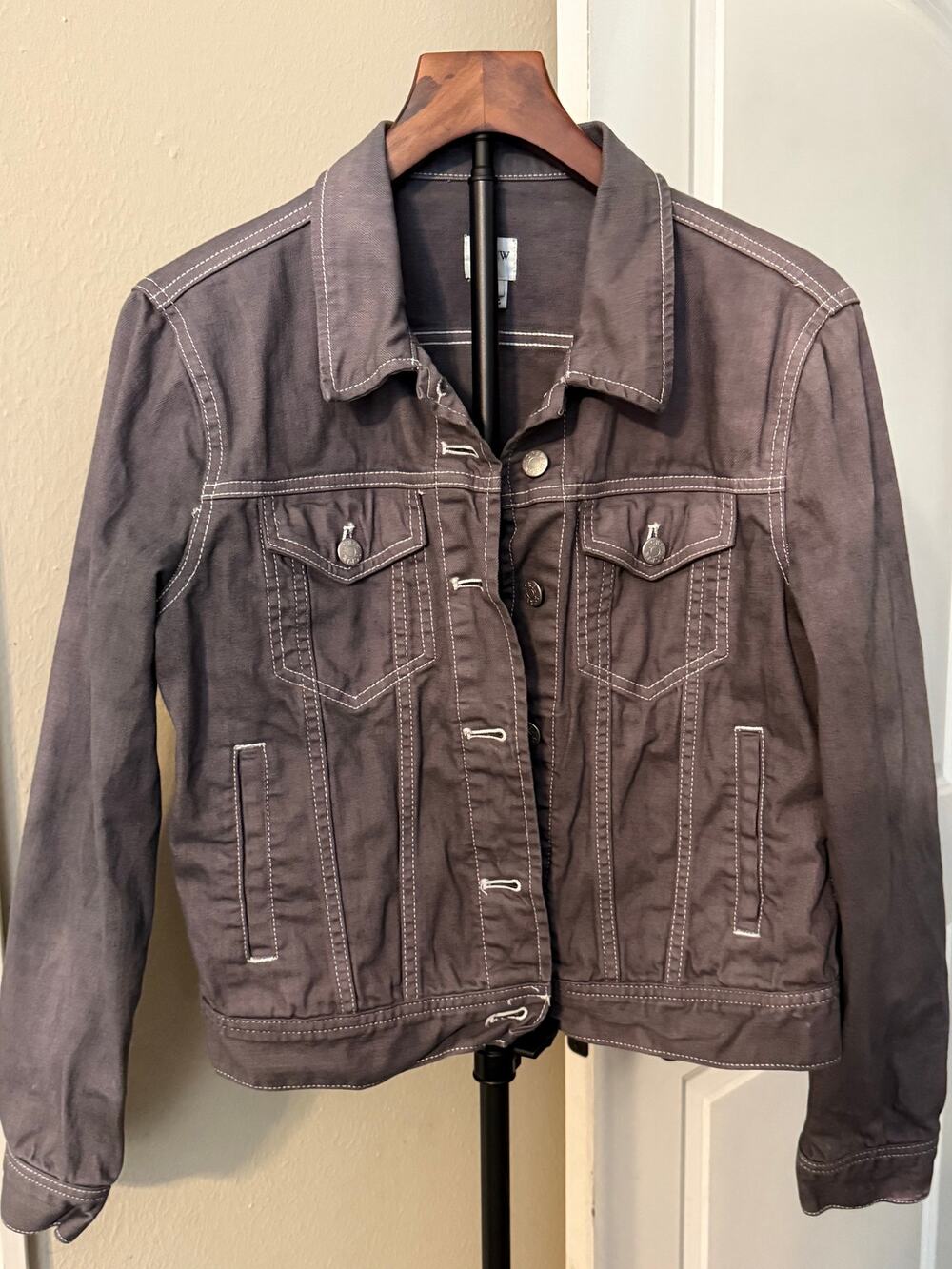J.Crew Faded Gray Denim Jean Jacket Women's Size Small